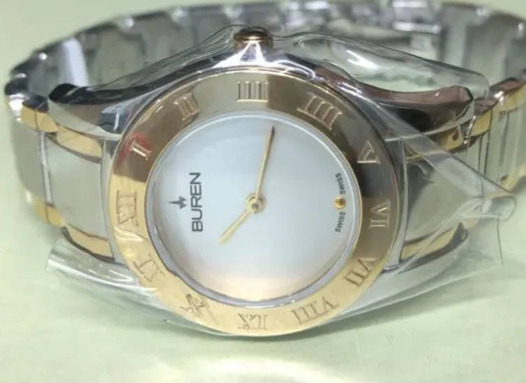 BUREN Two-Tone Roman GP Dial Ladies Watch